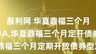股利网 华夏鼎福三个月定开债券A,华夏鼎福三个月定开债券C: 华夏鼎福三个月定期开放债券型发起式证券投资基金开放日常申购、赎回、转换业务的公告