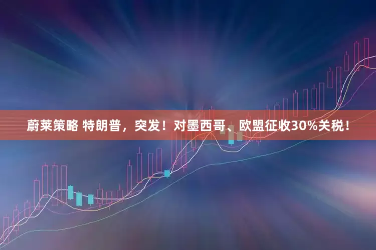 蔚莱策略 特朗普，突发！对墨西哥、欧盟征收30%关税！
