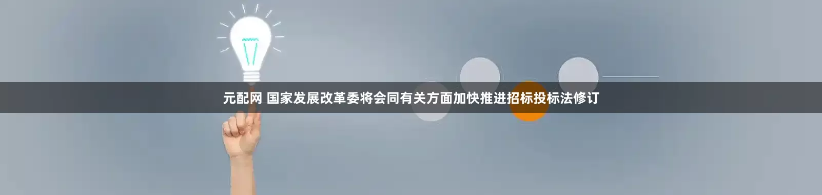 元配网 国家发展改革委将会同有关方面加快推进招标投标法修订
